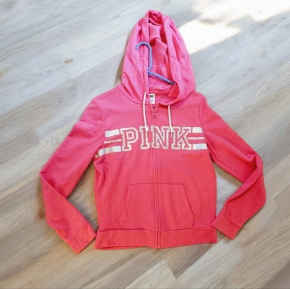 VICTORIA SECRET PINK full zip hoodie size small - Picture 2 of 10